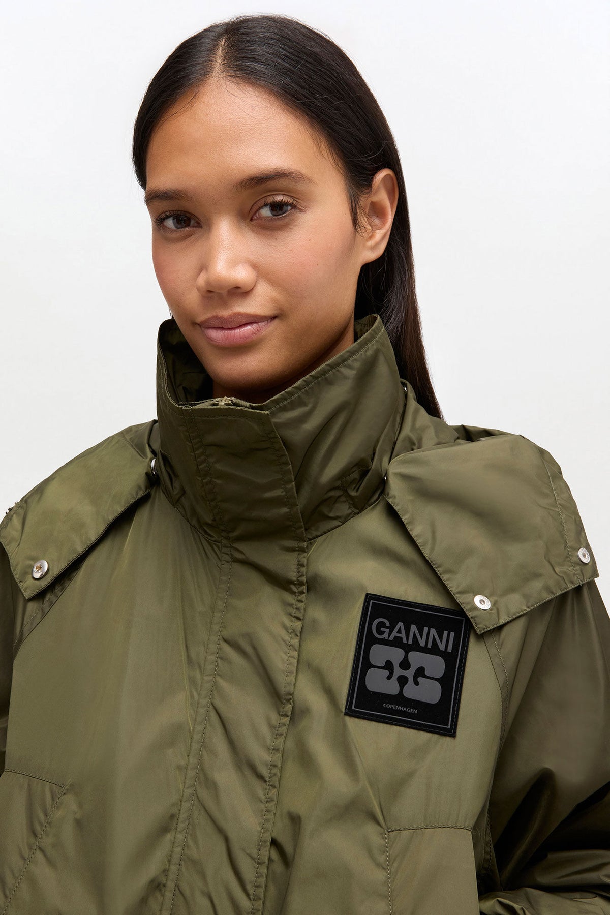 Nylon Parka Coat