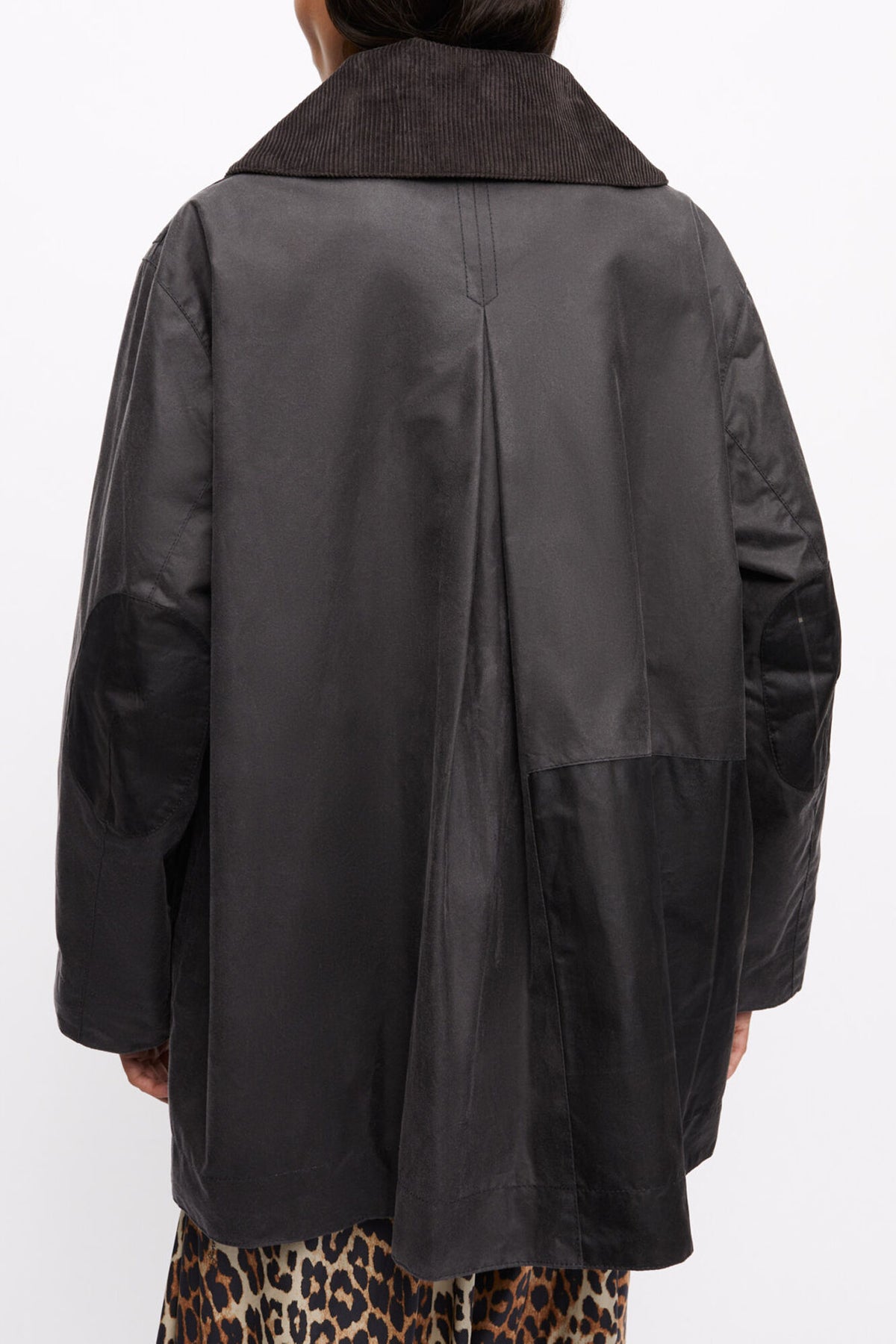 GANNI x Barbour Waxed Duffle Coat