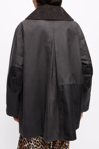 GANNI x Barbour Waxed Duffle Coat