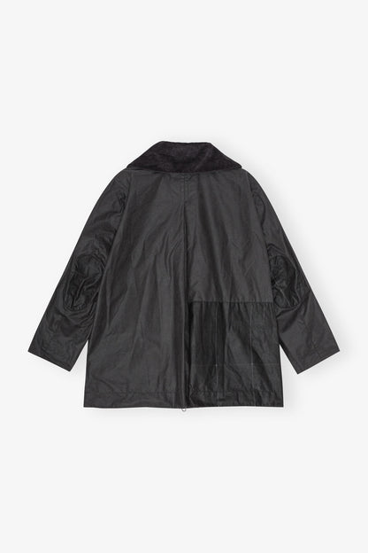 GANNI x Barbour Waxed Duffle Coat