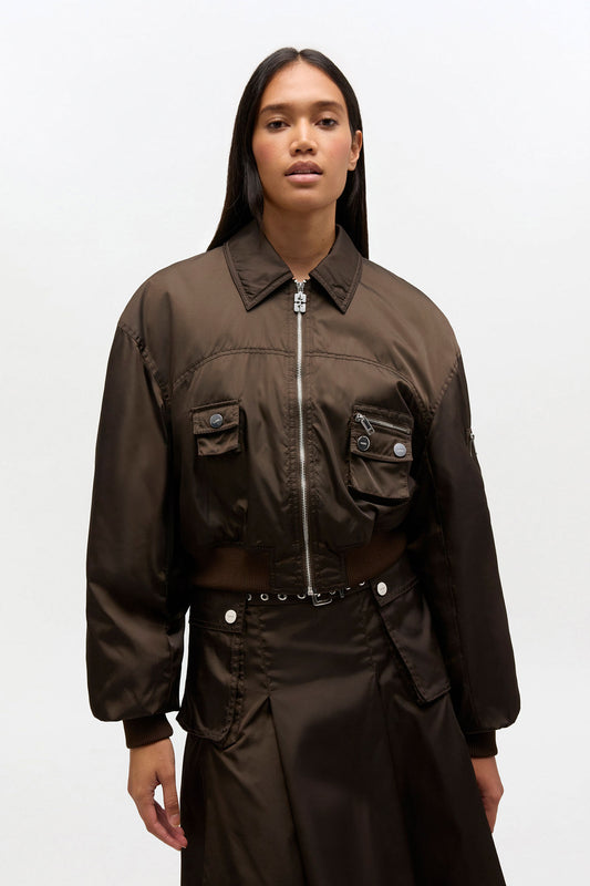 Duchesse Nylon Bomber Jacket