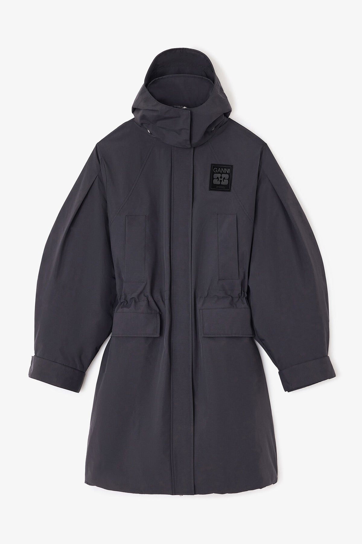 Oversized Dark Grey Tri-Layer Parka Coat