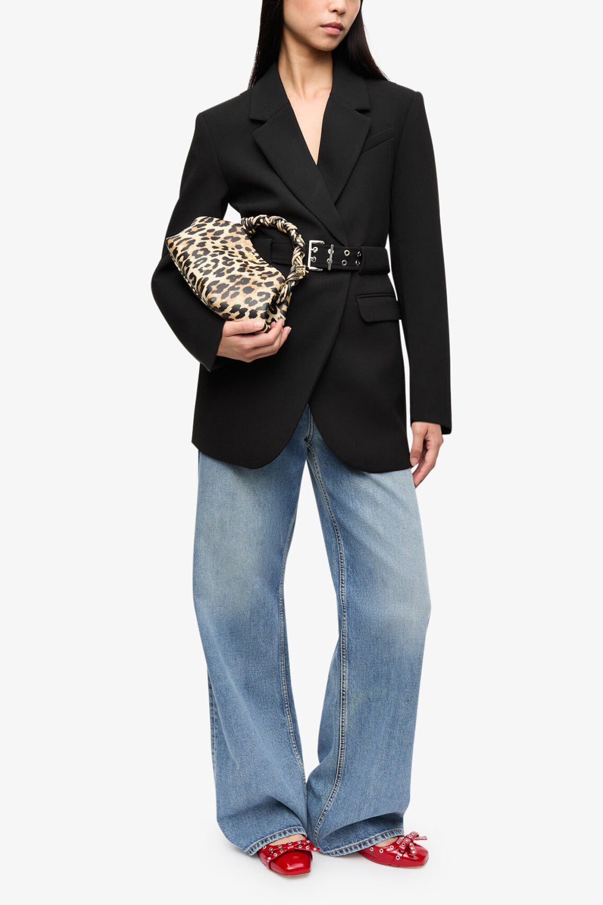 Black Bonded Crepe Blazer