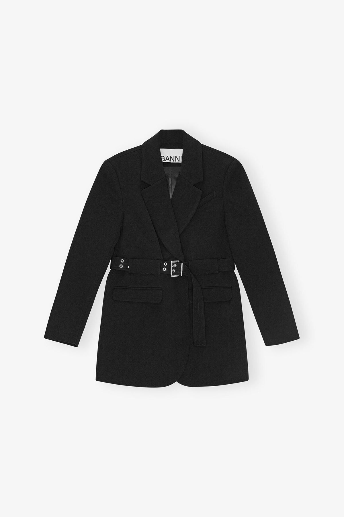 Black Bonded Crepe Blazer