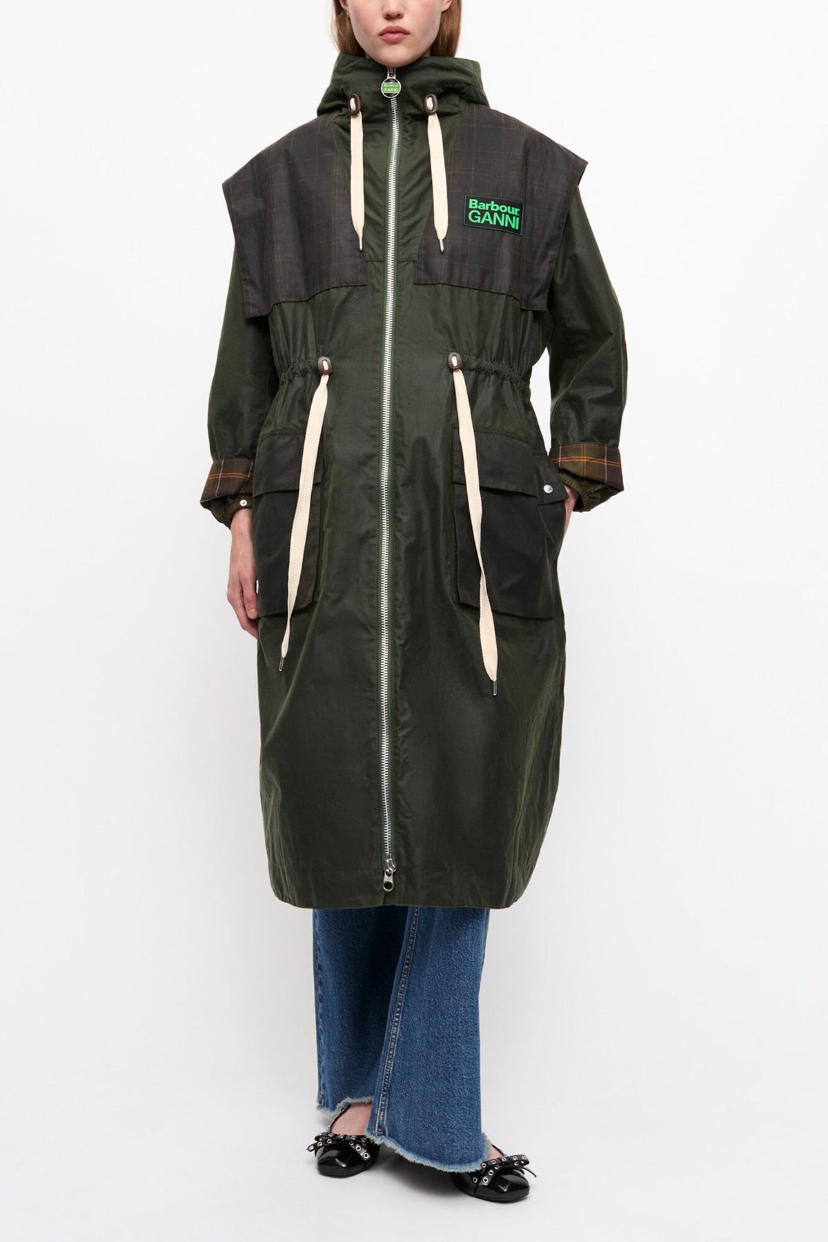 GANNI x Barbour Waxed Parka Jacket