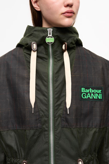 GANNI x Barbour Waxed Parka Jacket
