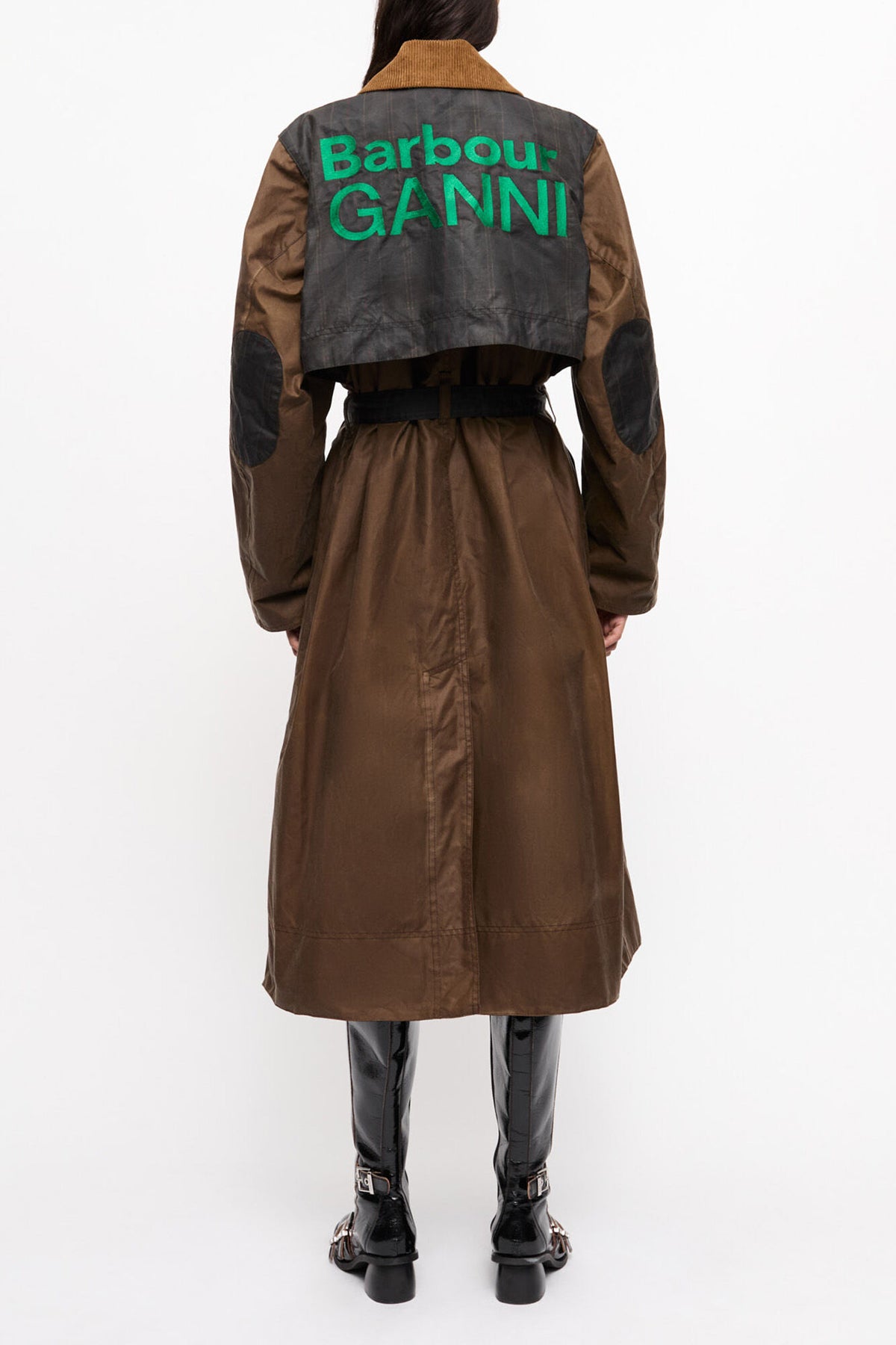 GANNI x Barbour Waxed Trench Coat
