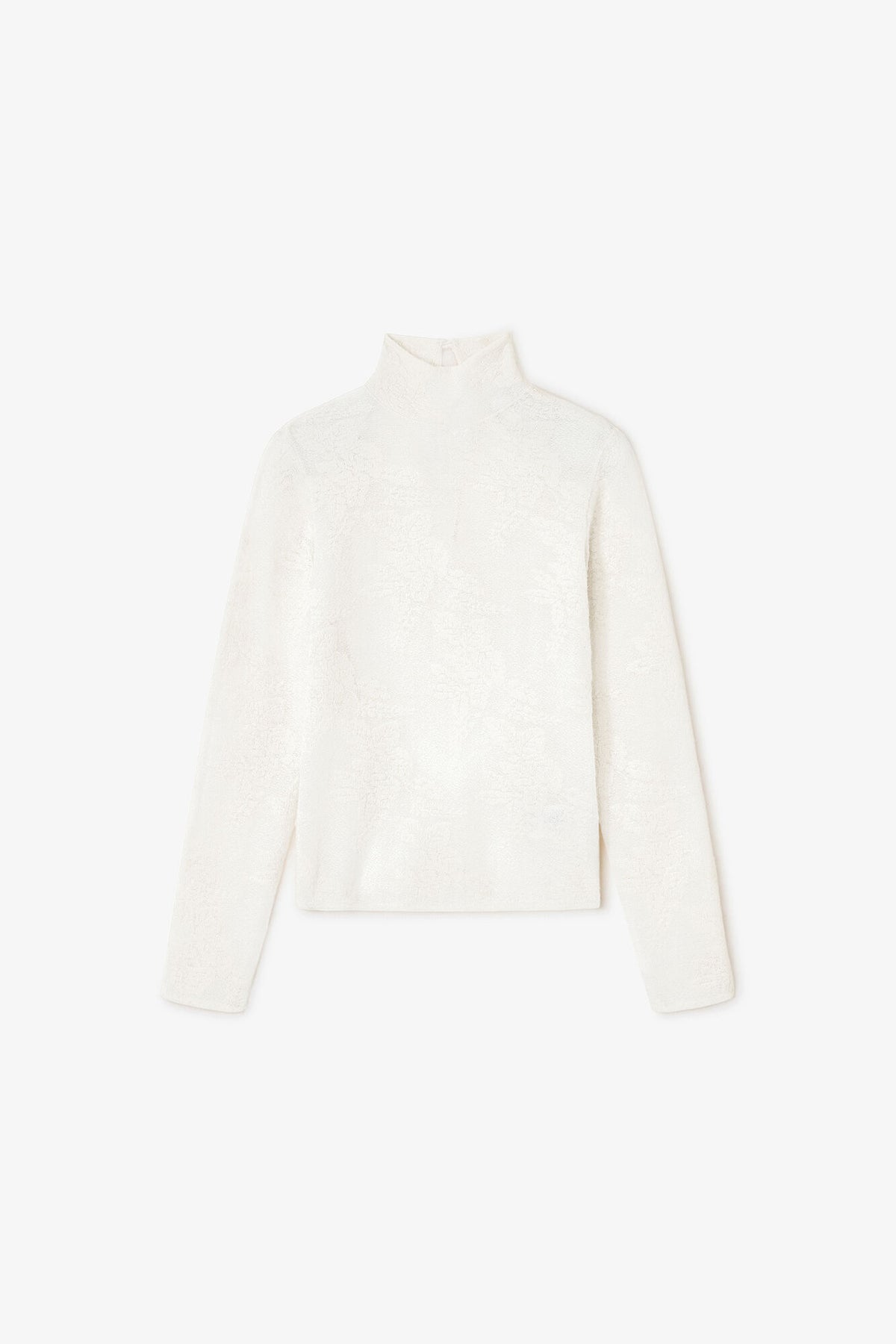 Ivory Sheer Turtleneck