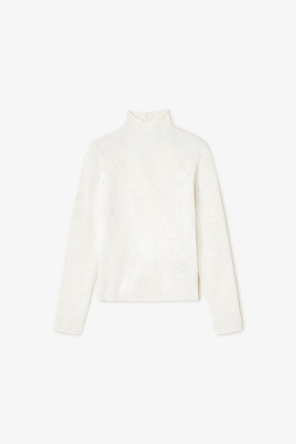Ivory Sheer Turtleneck