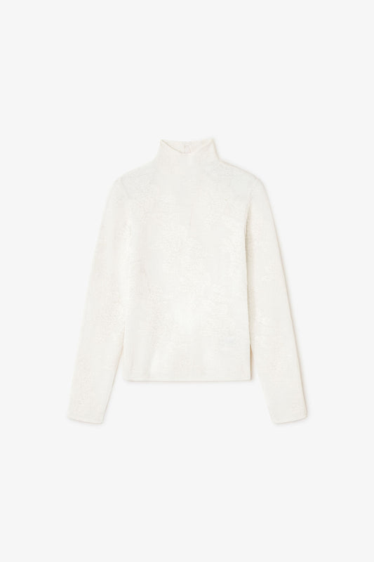 Ivory Sheer Turtleneck