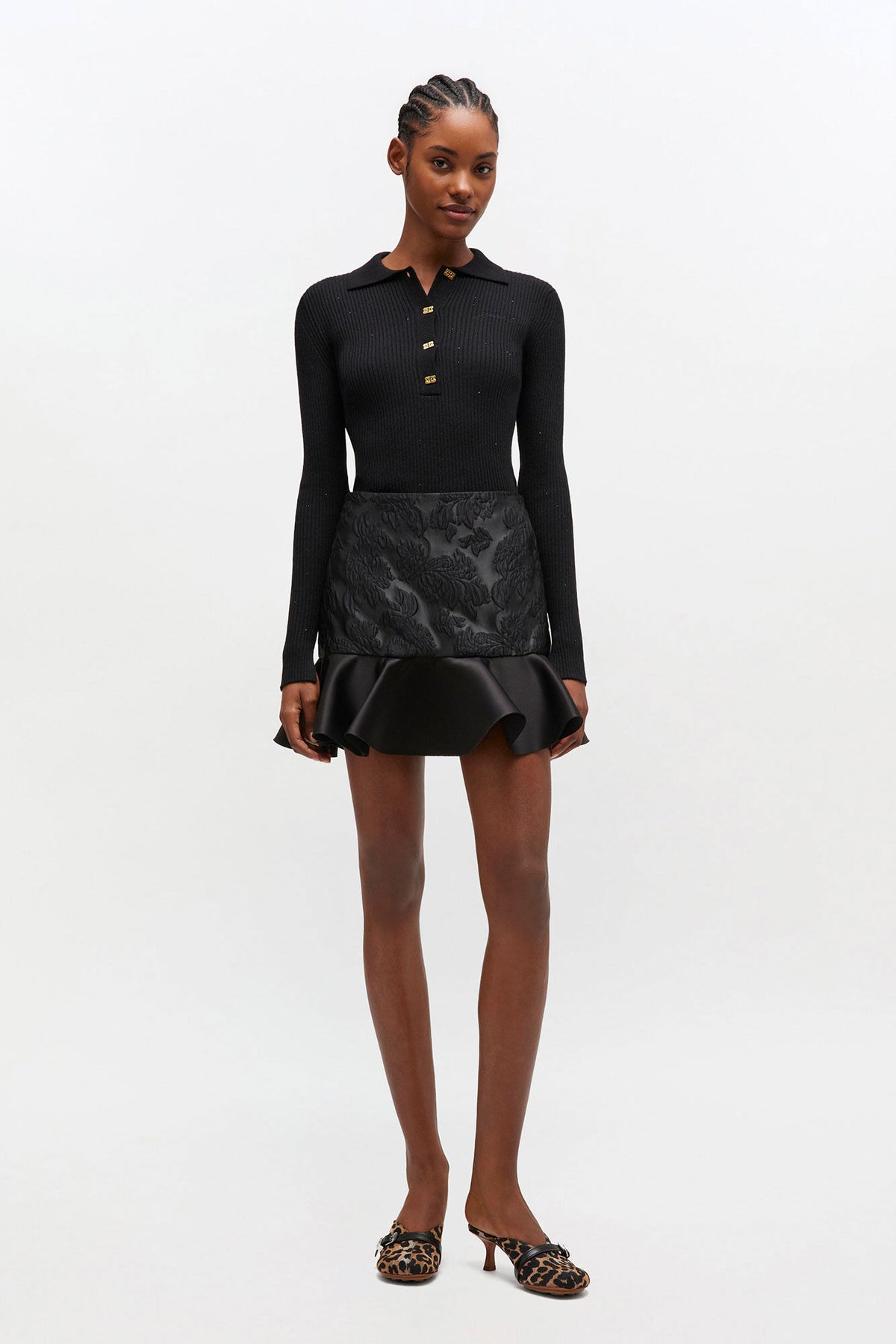 Fine Sequin Knitted Polo