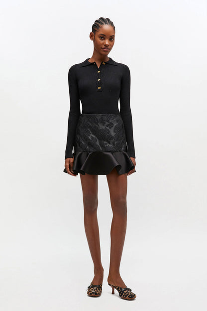 Fine Sequin Knitted Polo