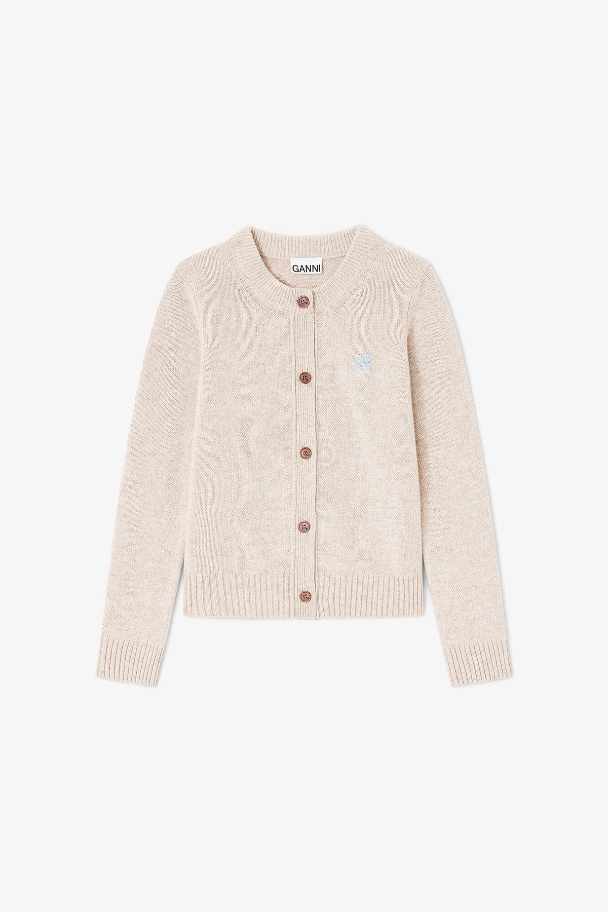 Beige Wool Mix Cardigan