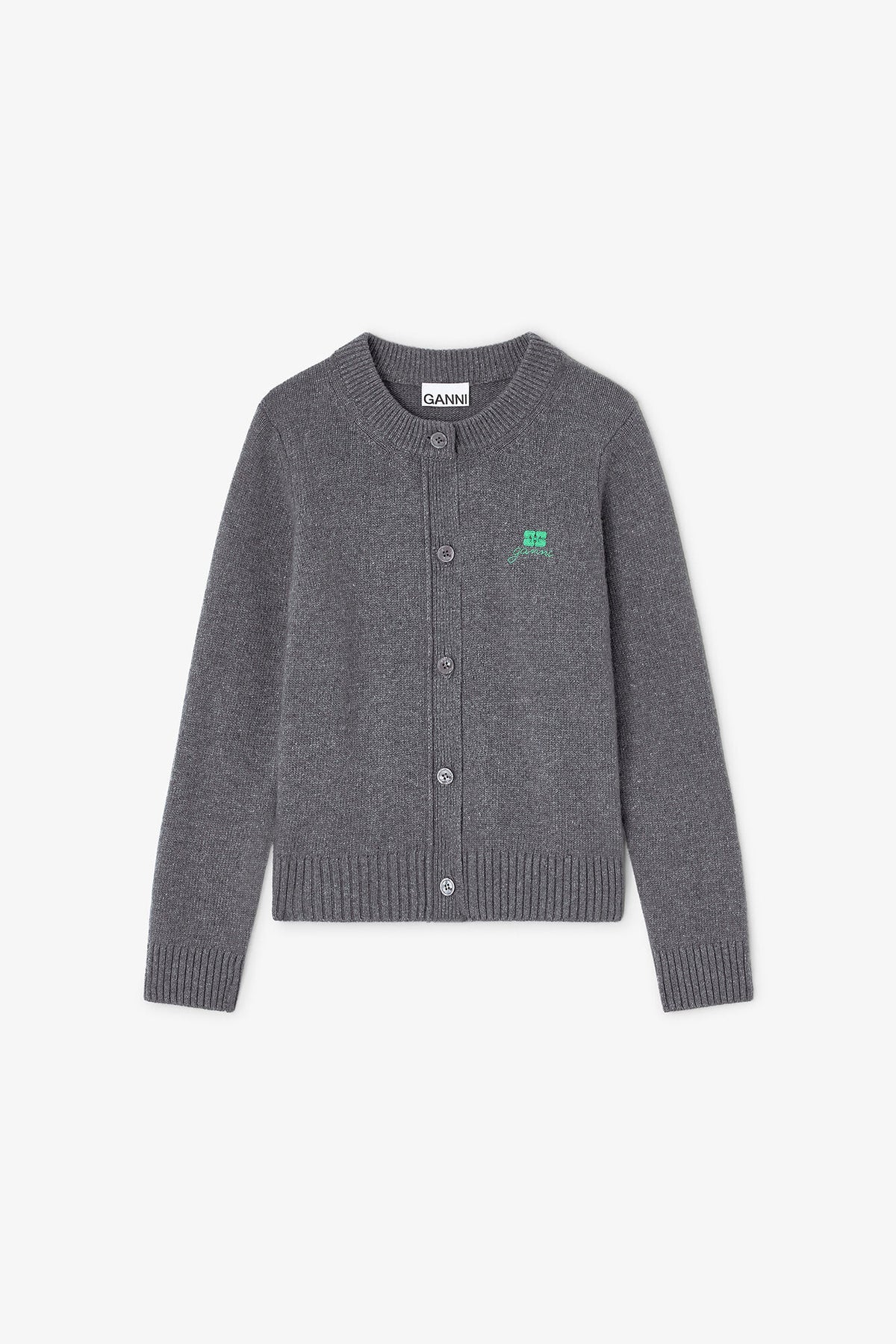 Grey Wool Mix Cardigan