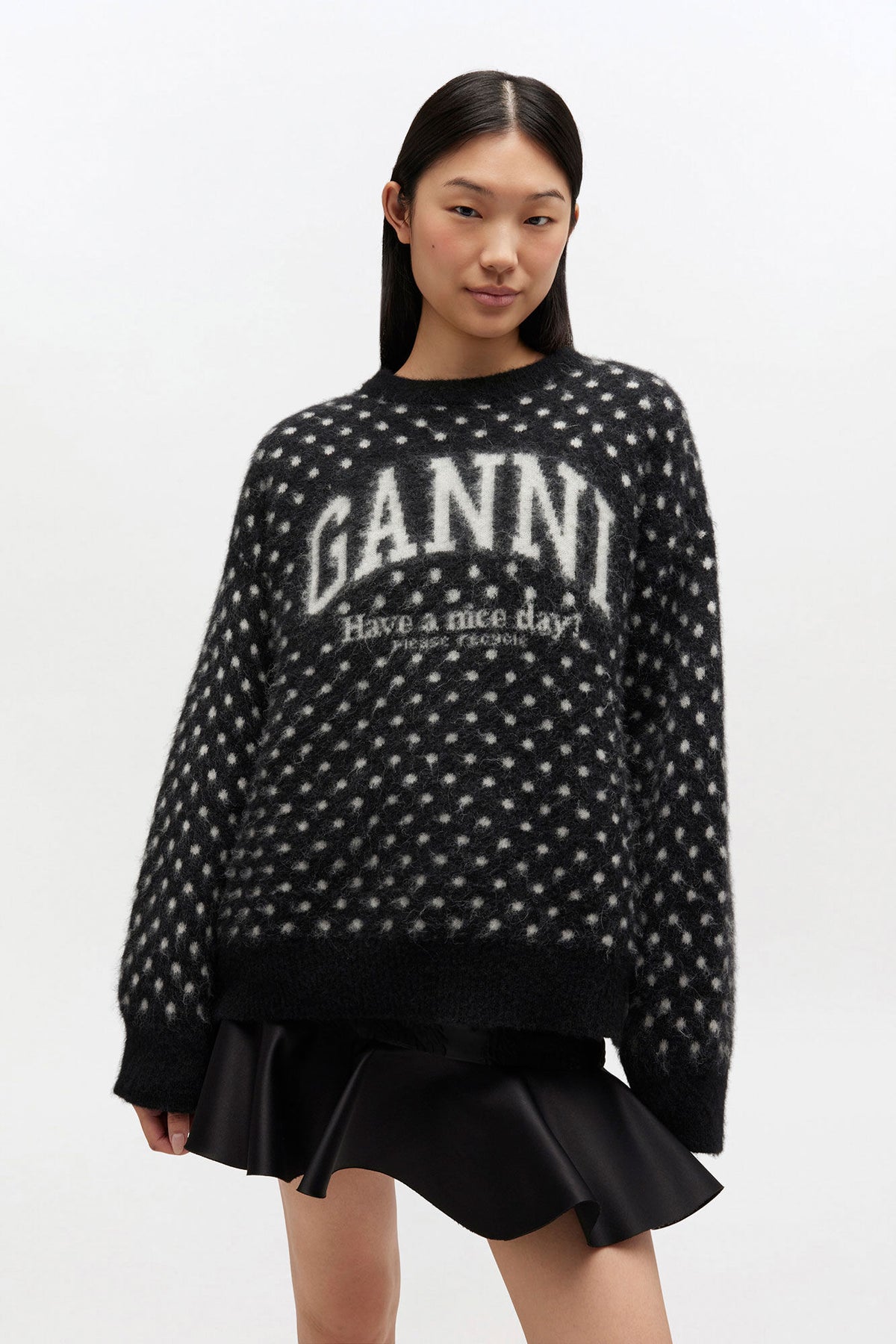 Polka Brushed Sweater