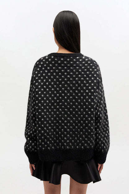 Polka Brushed Sweater