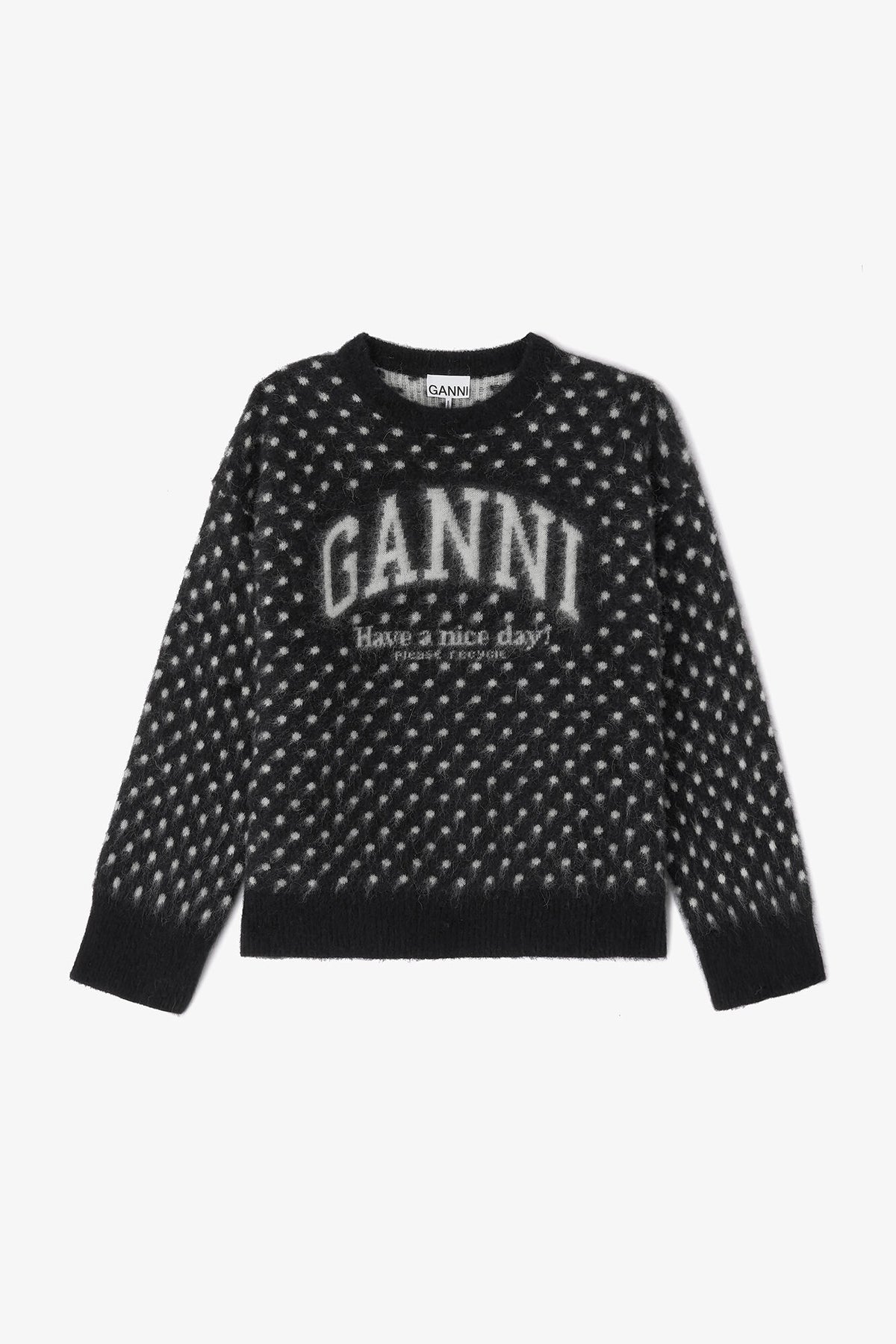 Polka Brushed Sweater