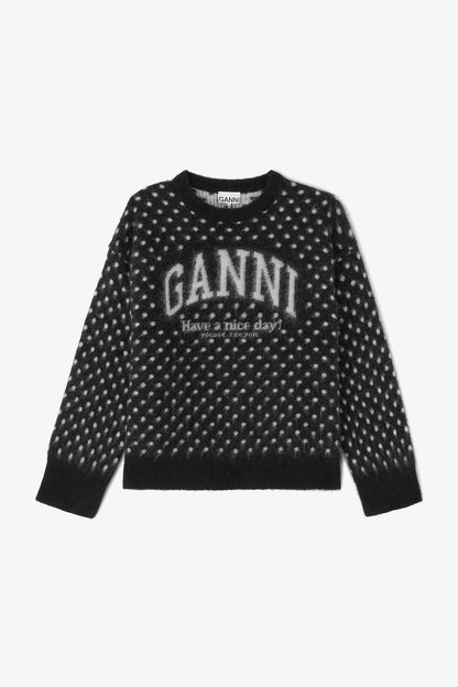 Polka Brushed Sweater