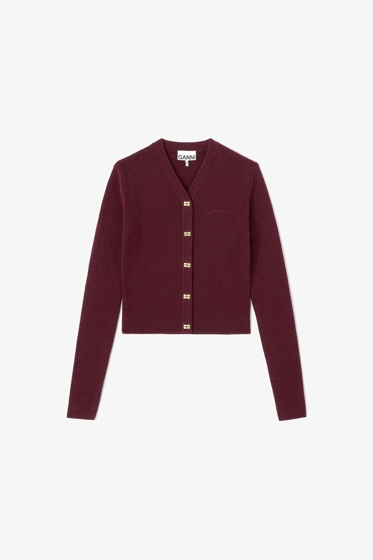 Ribbed V-Neck Cardigan