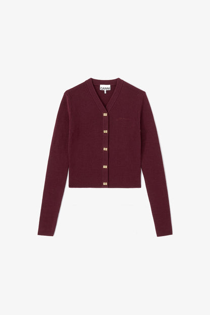 Ribbed V-Neck Cardigan
