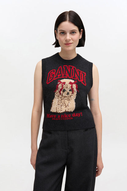 Graphic Wool Vest