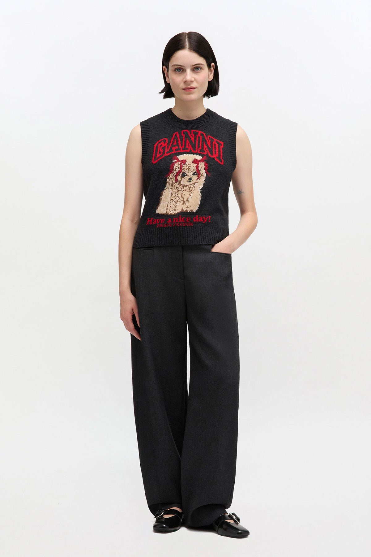 Graphic Wool Vest