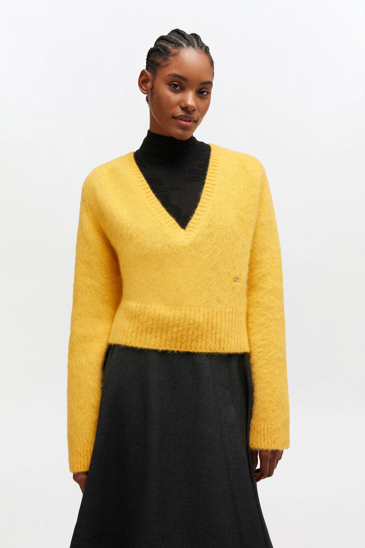 Yellow V-neck Sweater