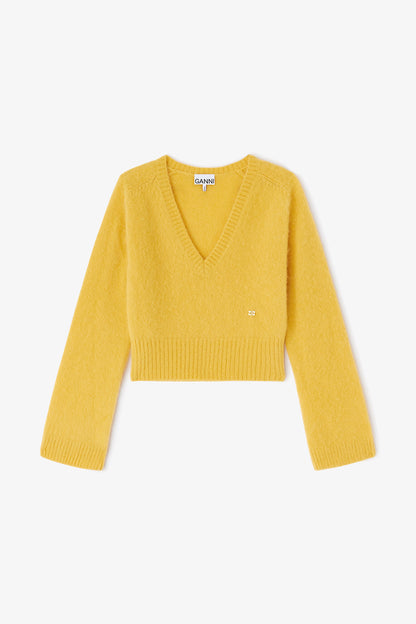 Yellow V-neck Sweater