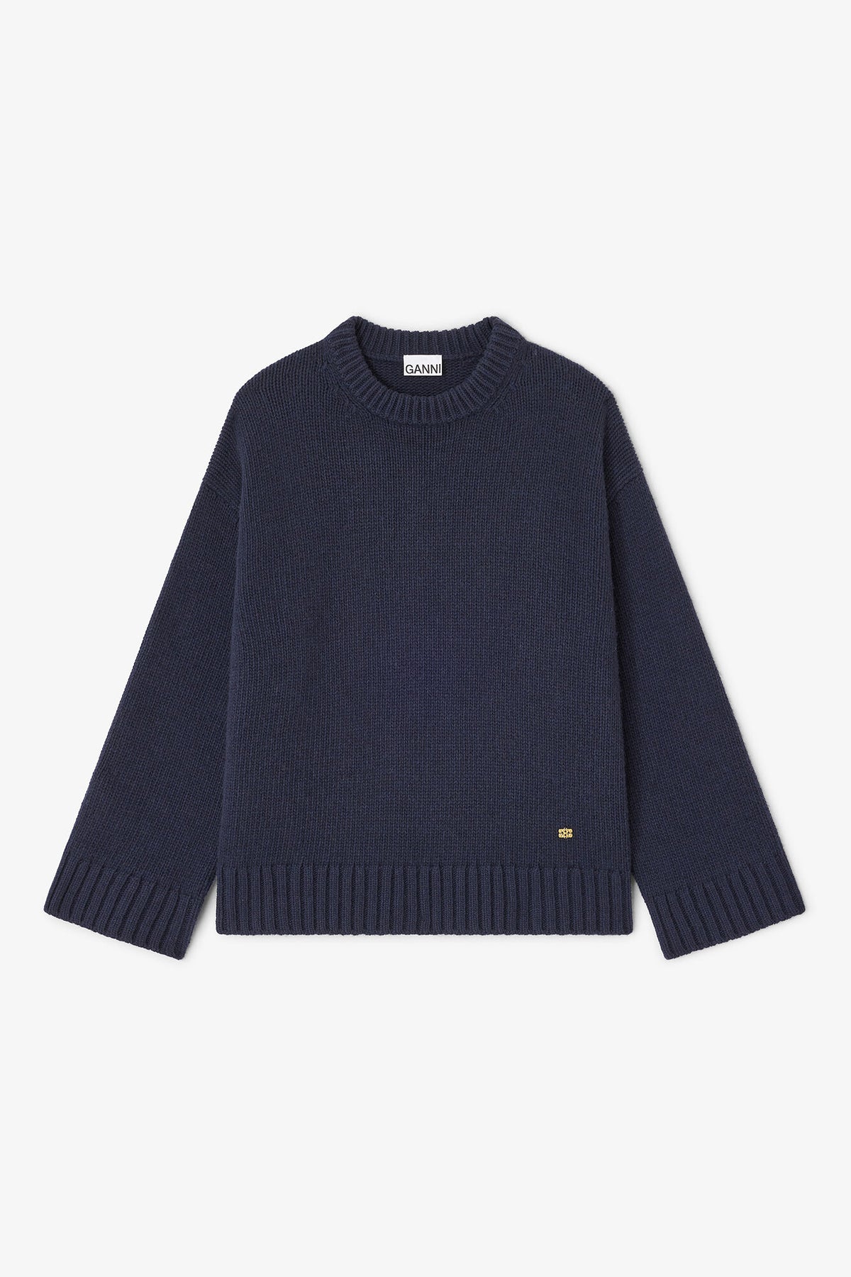 Dark Blue Wool Mix Sweater