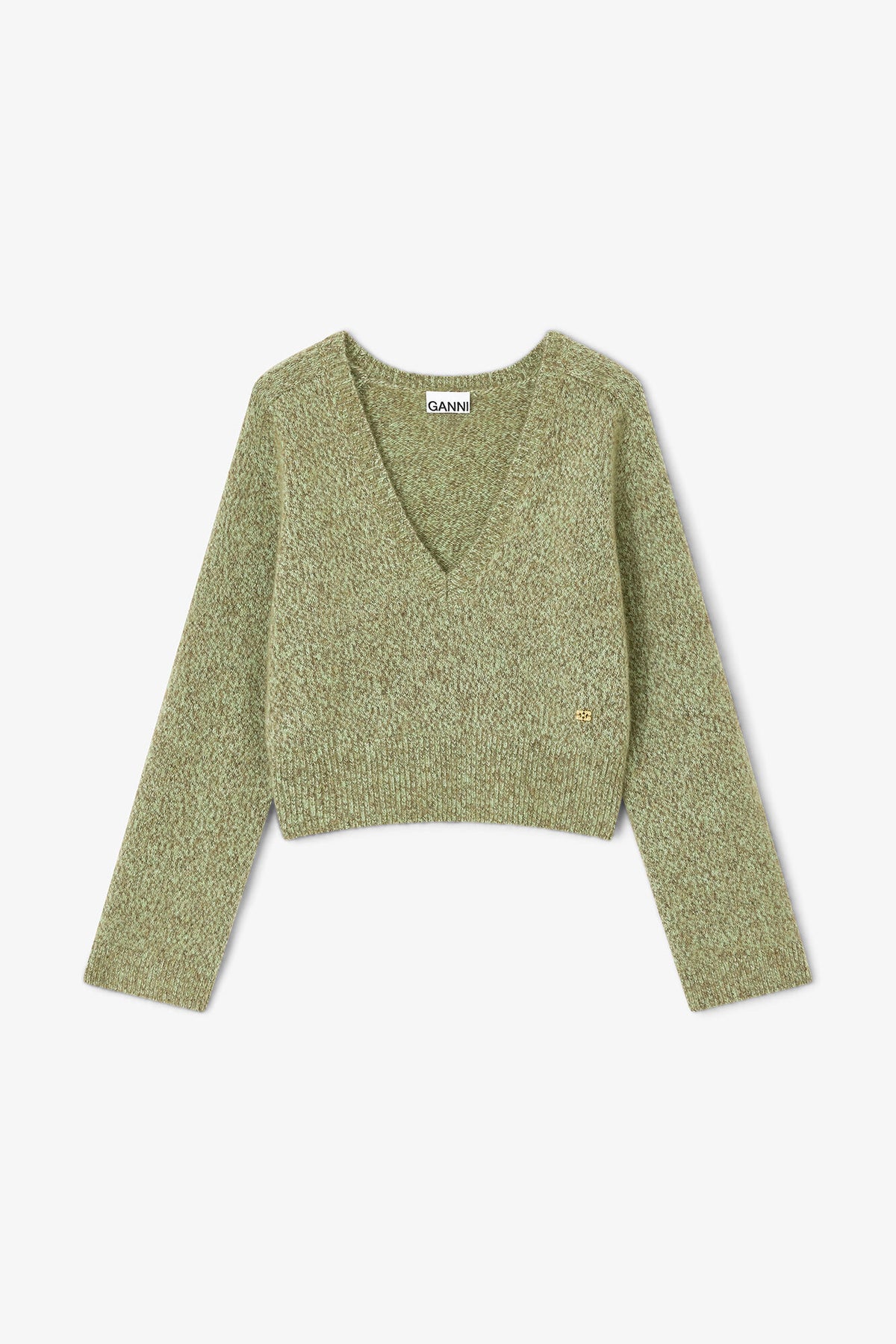 Green V-neck Sweater