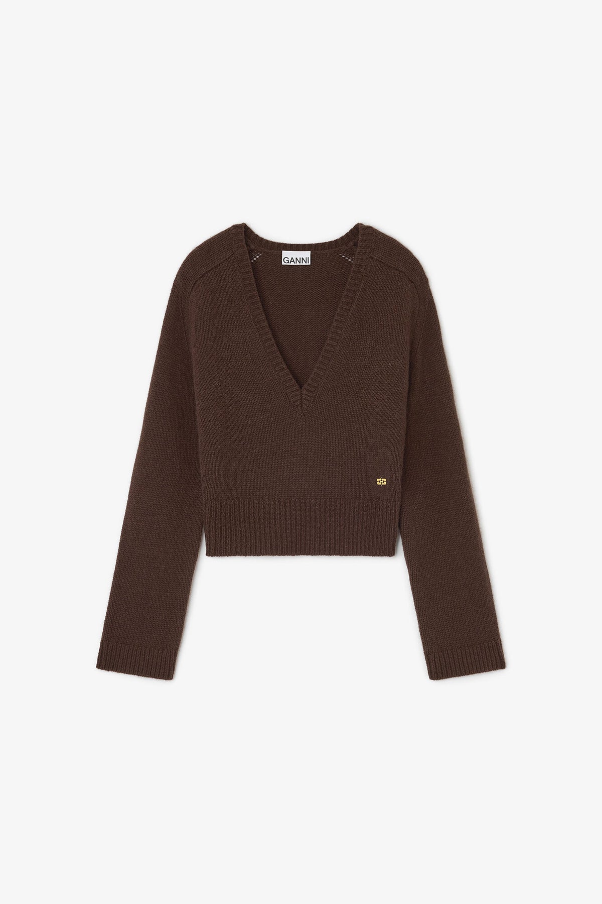 Brown V-neck Sweater