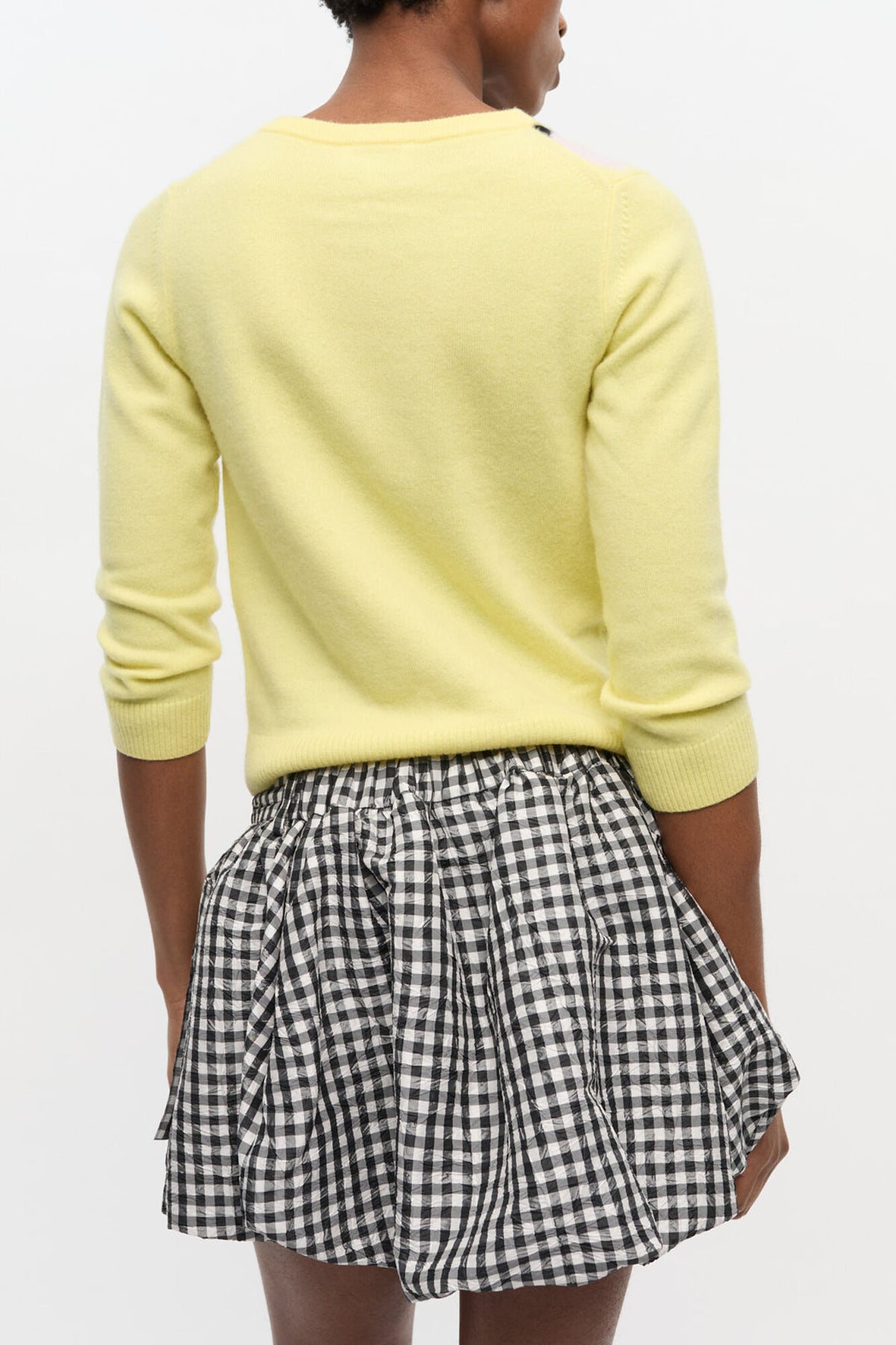 Yellow Check Cardigan