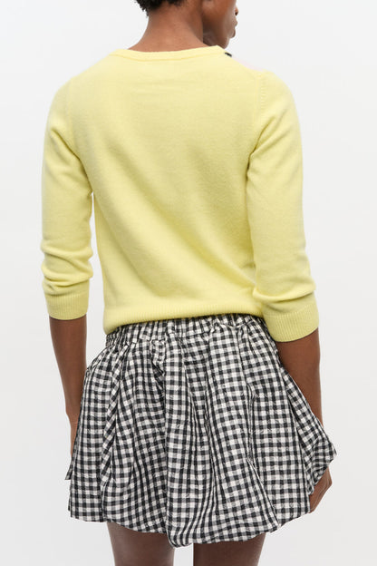 Yellow Check Cardigan