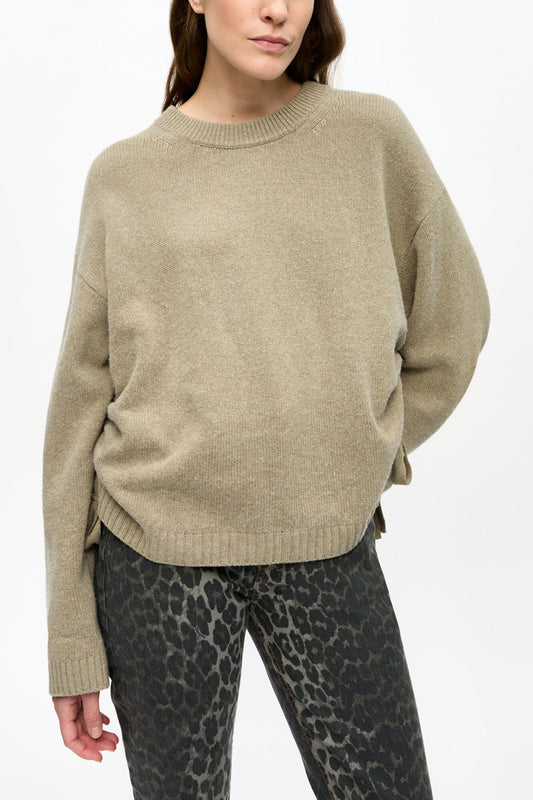 Brown Future Wool Mix Oversized Sweater