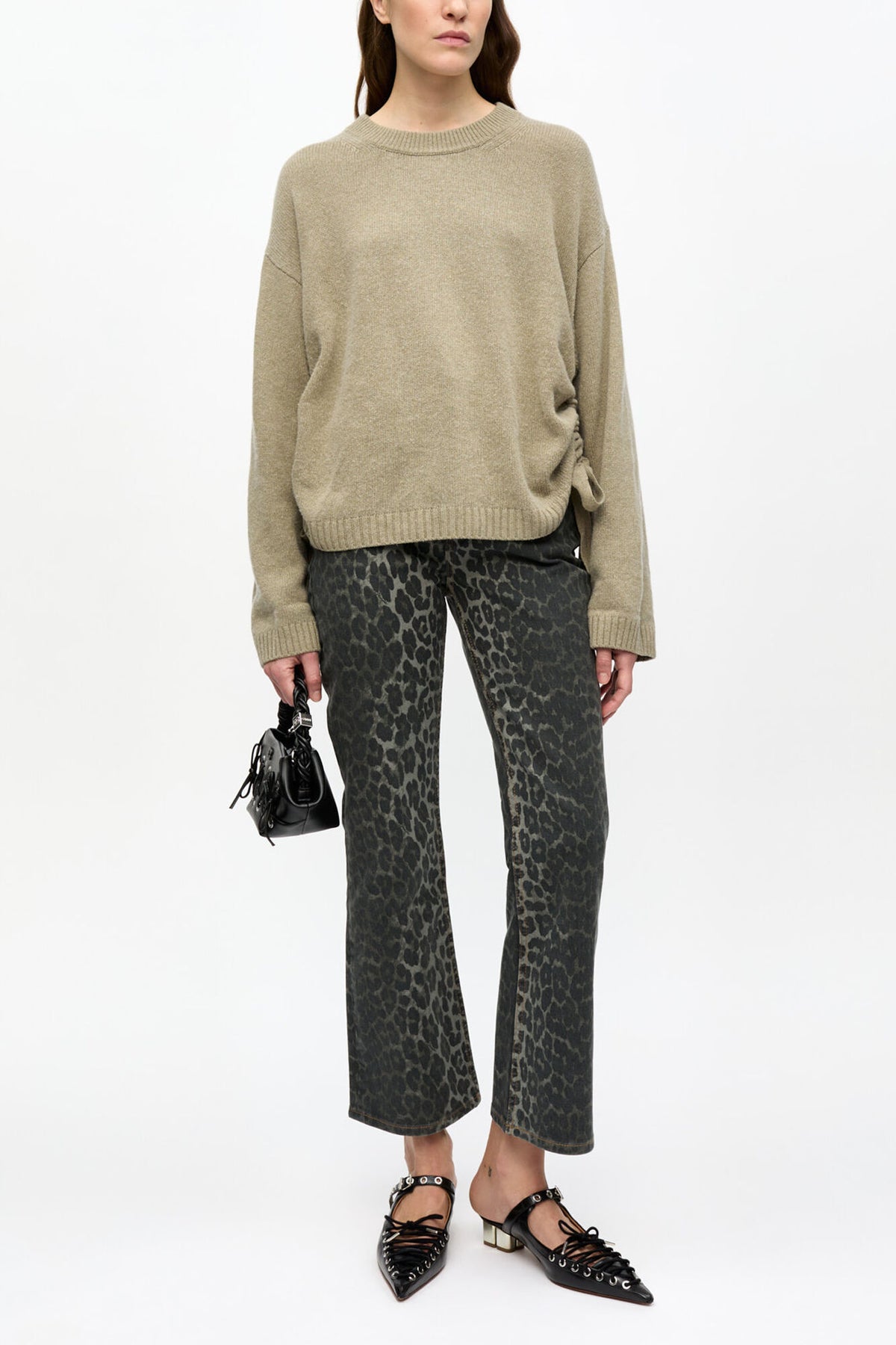 Brown Future Wool Mix Oversized Sweater