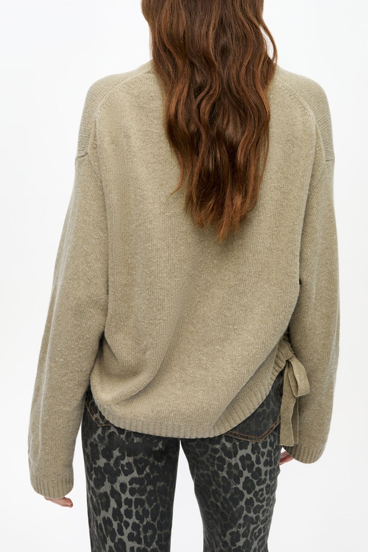 Brown Future Wool Mix Oversized Sweater