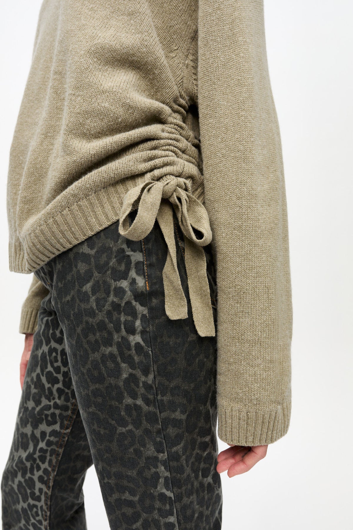Brown Future Wool Mix Oversized Sweater