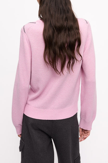 Pink Graphic Bow Sweater