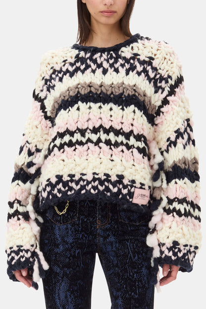 Multicolor Hand-Knit Sweater