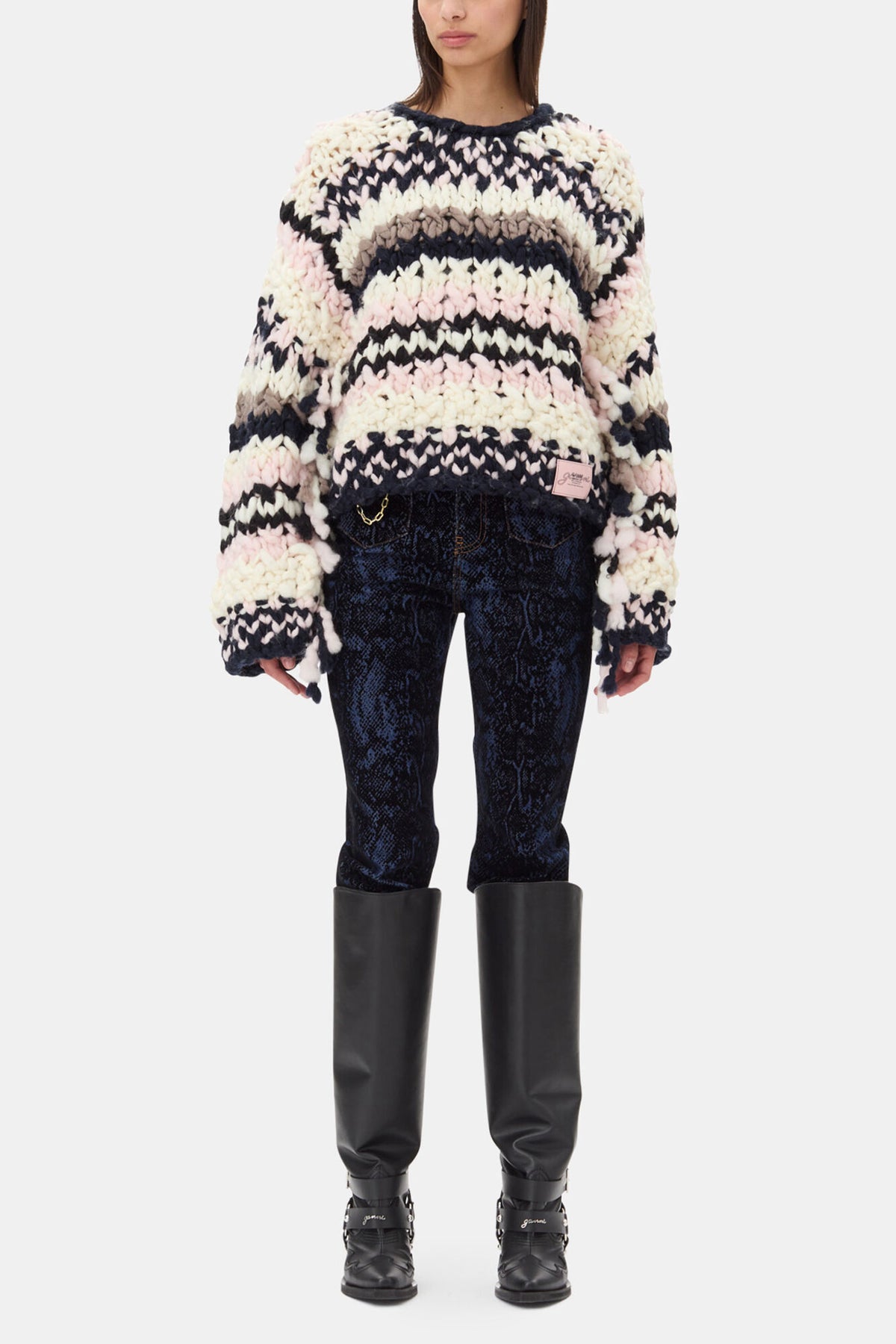 Multicolor Hand-Knit Sweater