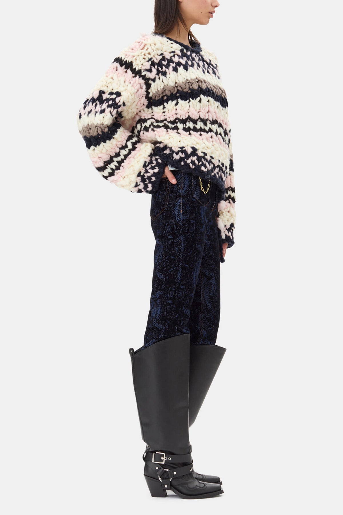 Multicolor Hand-Knit Sweater