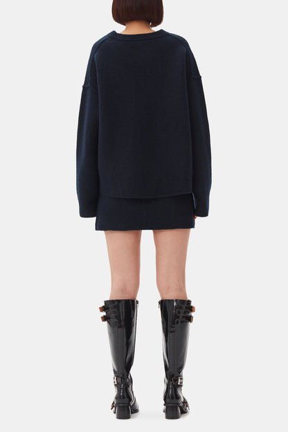 Dark Blue Wool Sweater