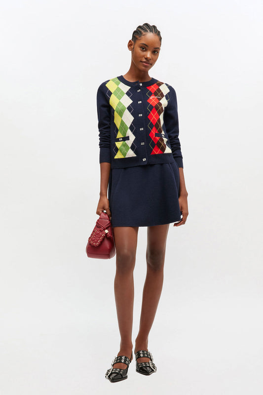 Cashmere Wool Mini Skirt