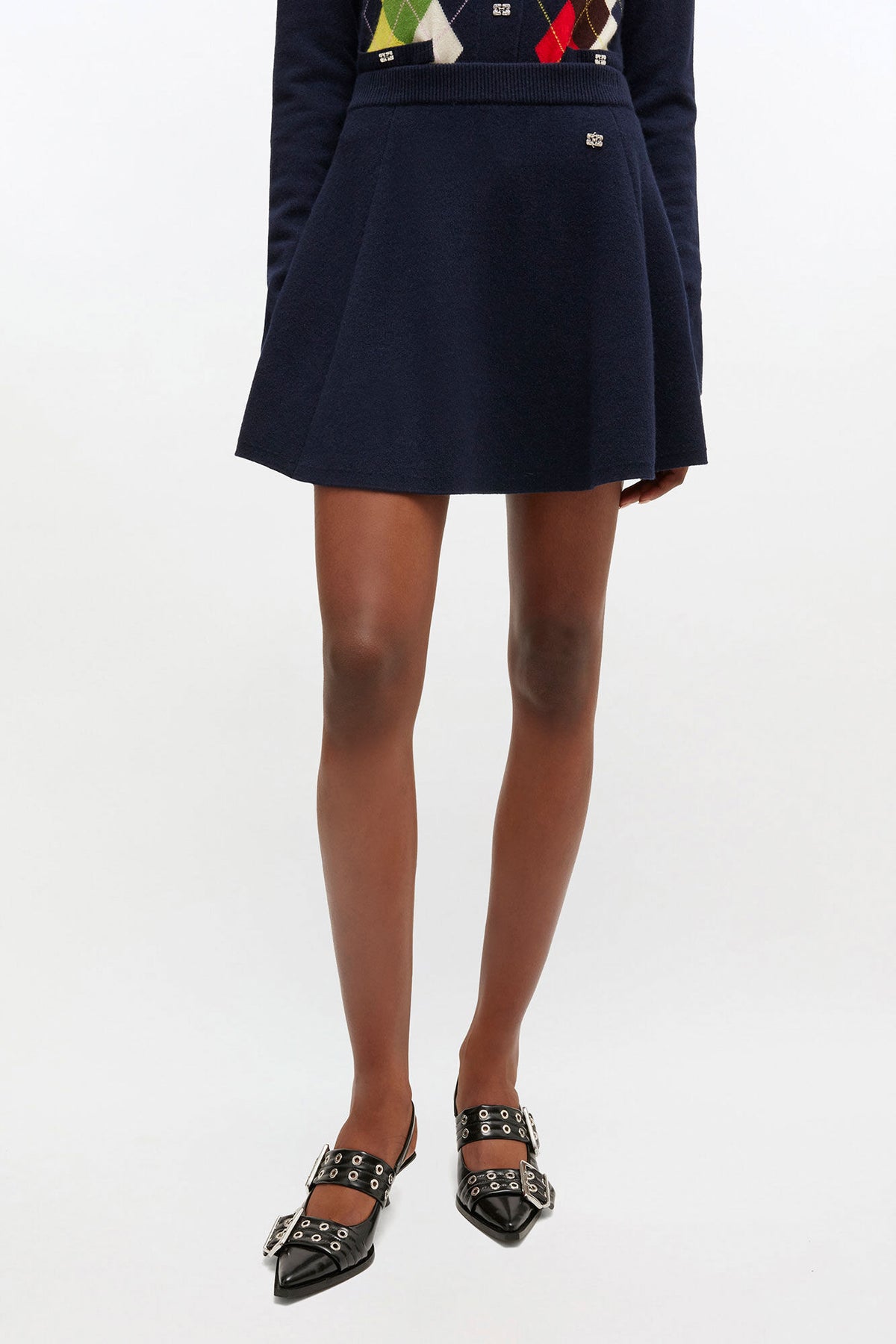Cashmere Wool Mini Skirt