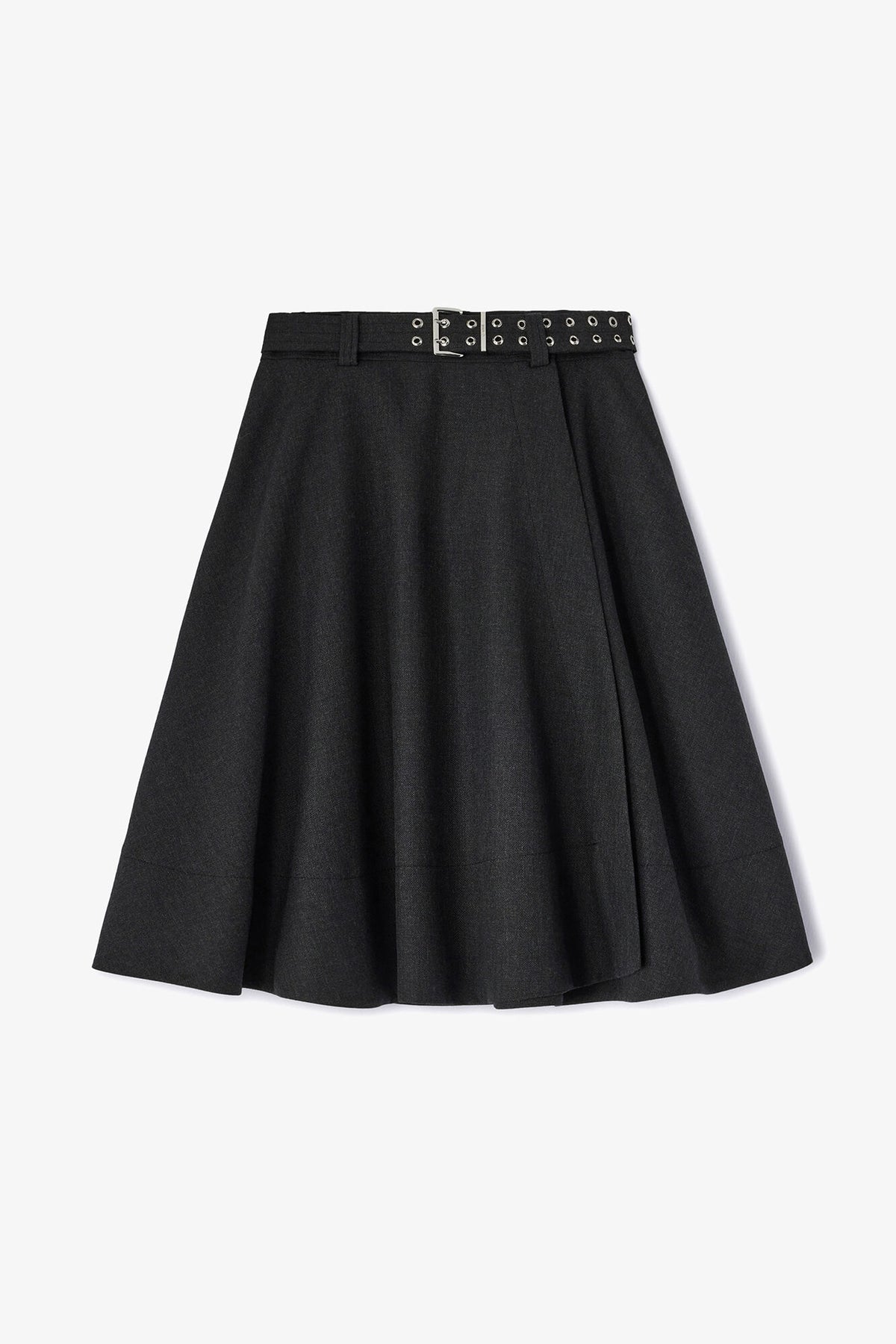 Wool Suiting Wrap Skirt