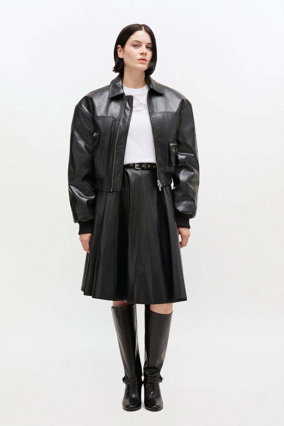 Recycled Leather Skirt