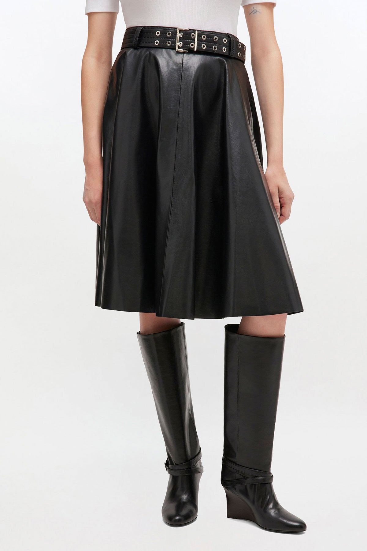 Recycled Leather Skirt
