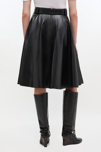 Recycled Leather Skirt