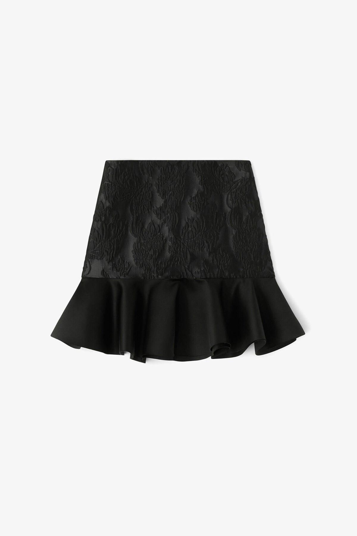 Satin Cloque Mini Skirt