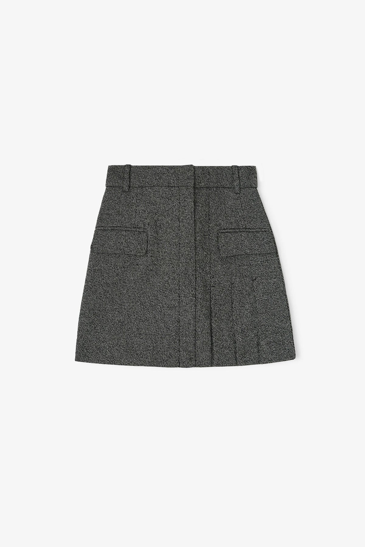 Grey Suiting Mini Skirt